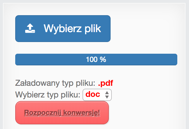 Konwertuj PDF na DOC online